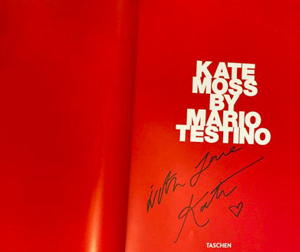 1st edition book signed and donated by Kate Moss